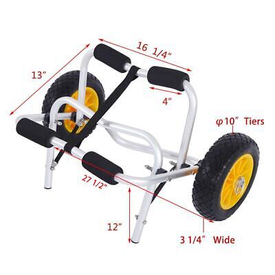 Bend Kayak Canoe Boat Carrier Dolly Trailer Trolley Transport Cart Wheel Yellow Unbranded Does Not Apply