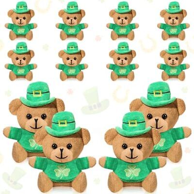  12 Pcs St. Patrick's Day Bear Stuffed Animal Mini Bear Plush Toys Fresh Does not apply Does Not Apply - фотография #5