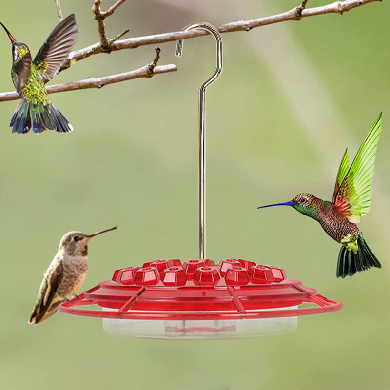 Red Hummingbird Feeder with 3 Cleaning Brushes,Built-In Ant Moat,Hummingbird Lfish - фотография #2