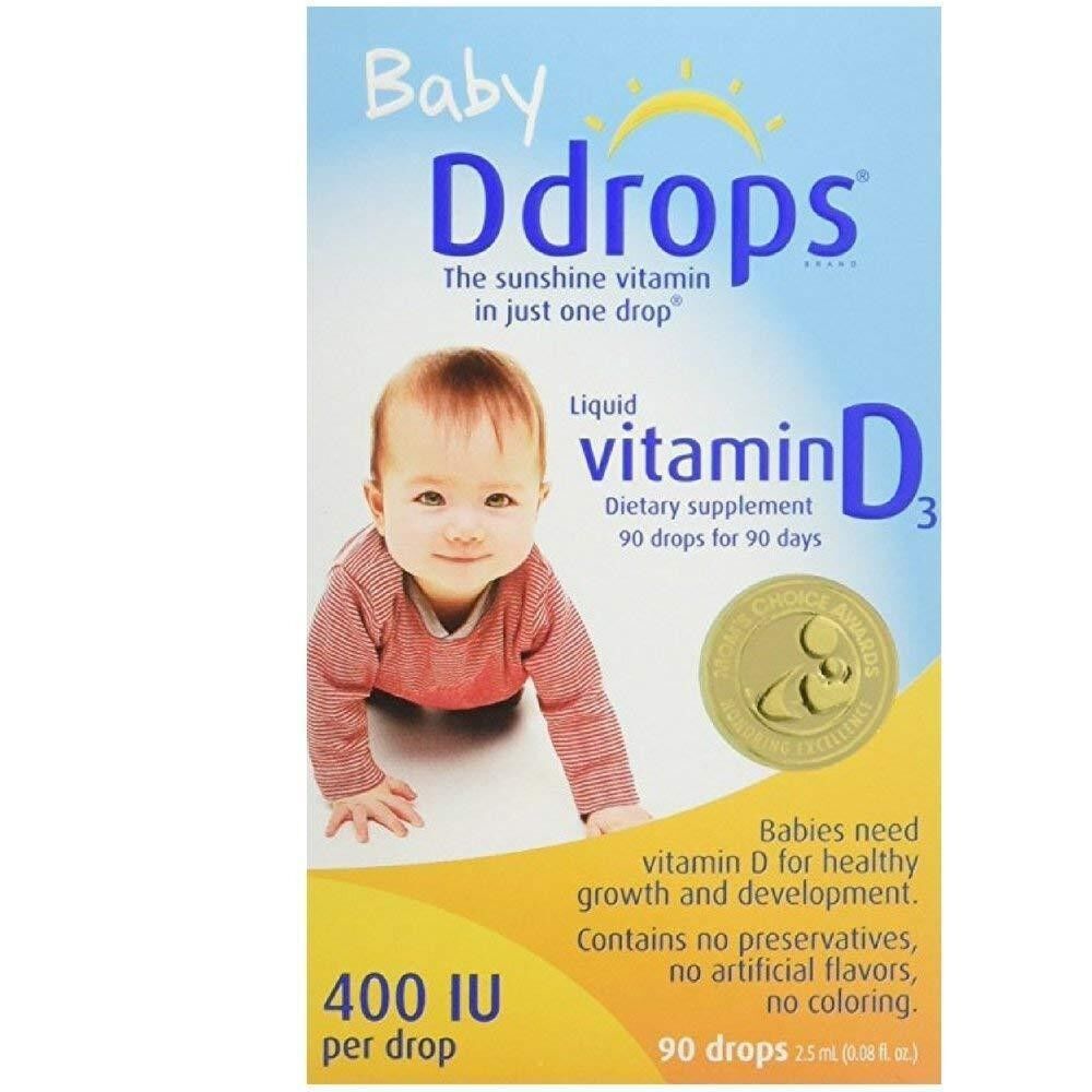 D drops Baby Vitamin D3 400 IU 90 Ddrops 2.5 ML US SELLER 03/2024++ Ddrops Company 8 51228 00006 4 - фотография #2