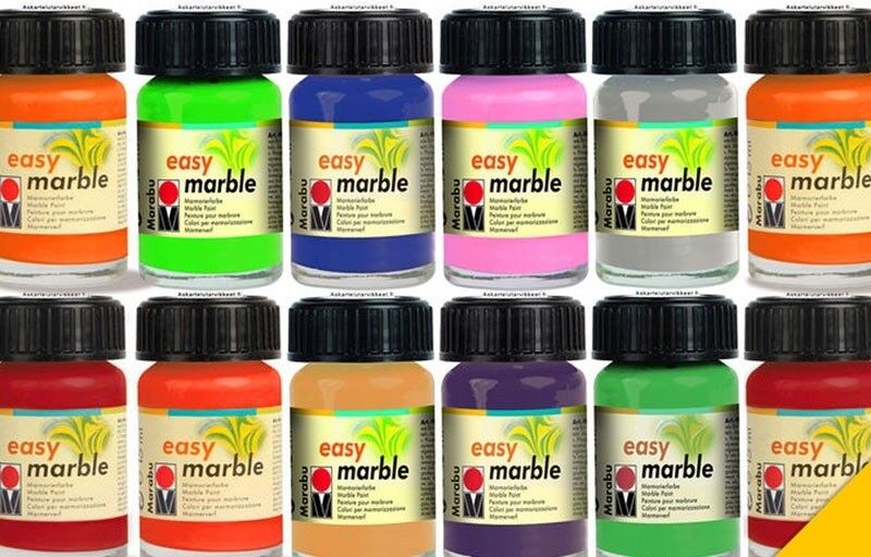 Marabu Easy Marble Effects Paint Glass Wood & more 15ml Colors ~ PICK YOUR COLOR Marabu 13059039