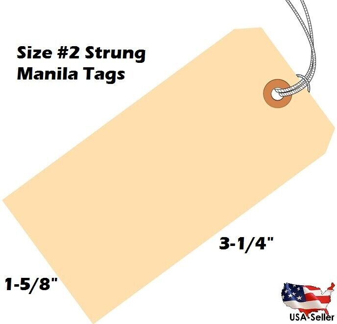 Manila Tags With String Hang Shipping Label Scrapbook Strung Sizes 1 2 3 4 5 6 Pack1 Does Not Apply - фотография #7