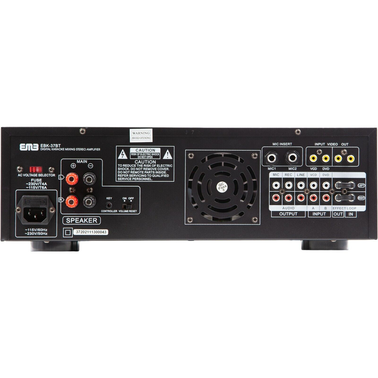EMB  700W karaoke Mixing Amplifier Key Control 2 MICs ECHO Excite w/ Bluetooth EMB EBK37BT-Rev2 - фотография #3