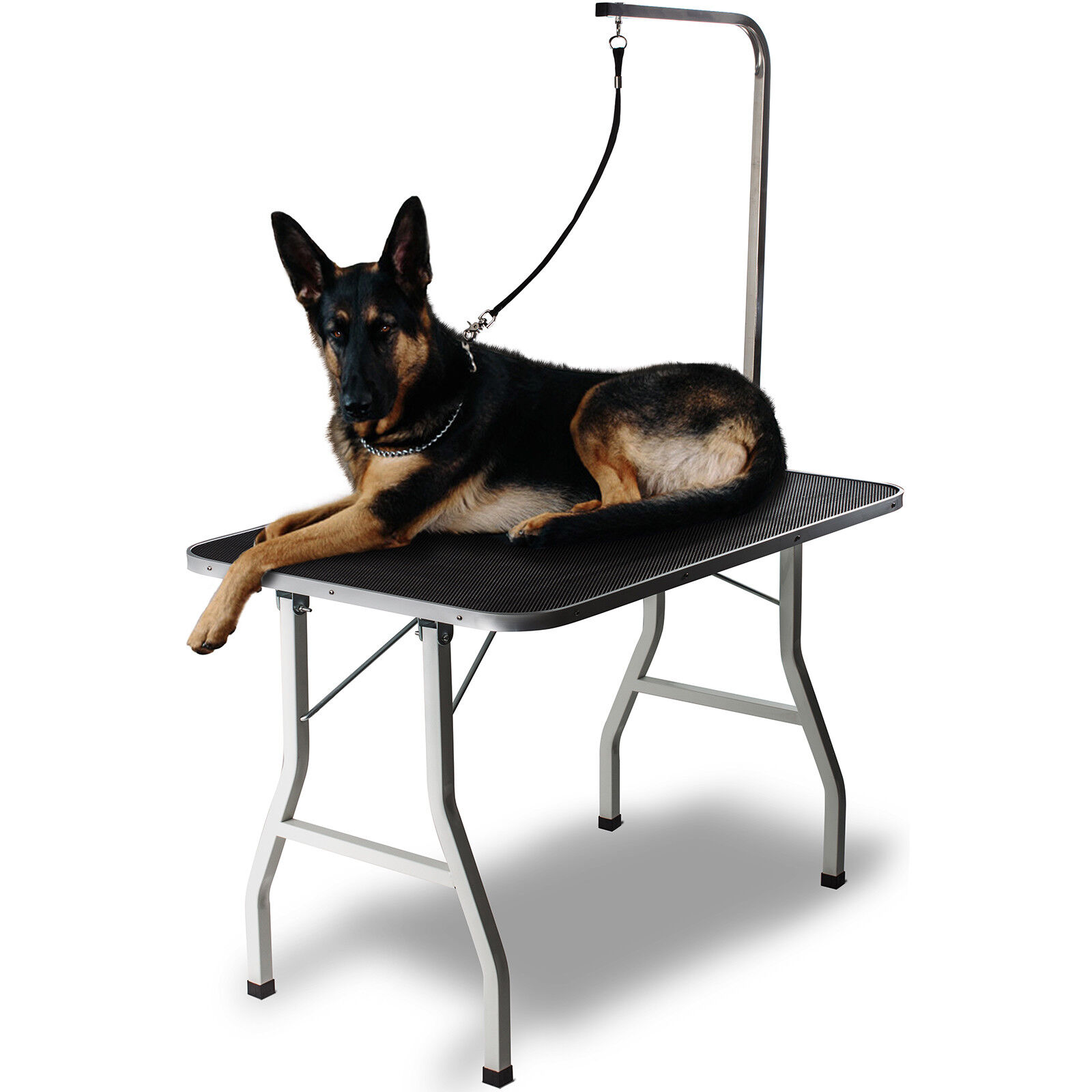 36" Large Pet Grooming Foldable Table Dog Cat Adjustable Arm Groom Connect OxGord PTGR01BK