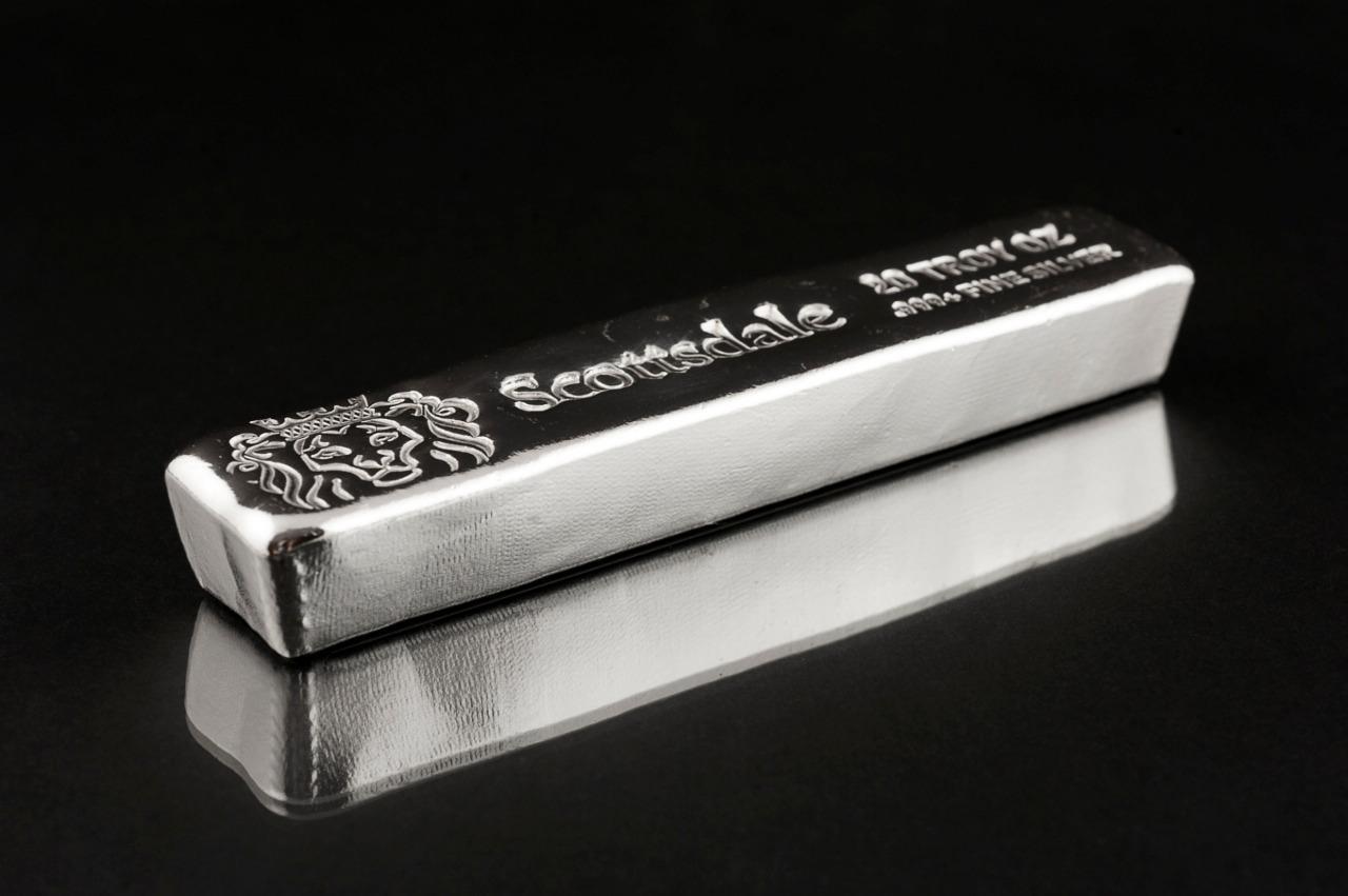 20 oz .999 Silver Bullion Long Cast Bar by Scottsdale Mint #A397 Без бренда - фотография #7
