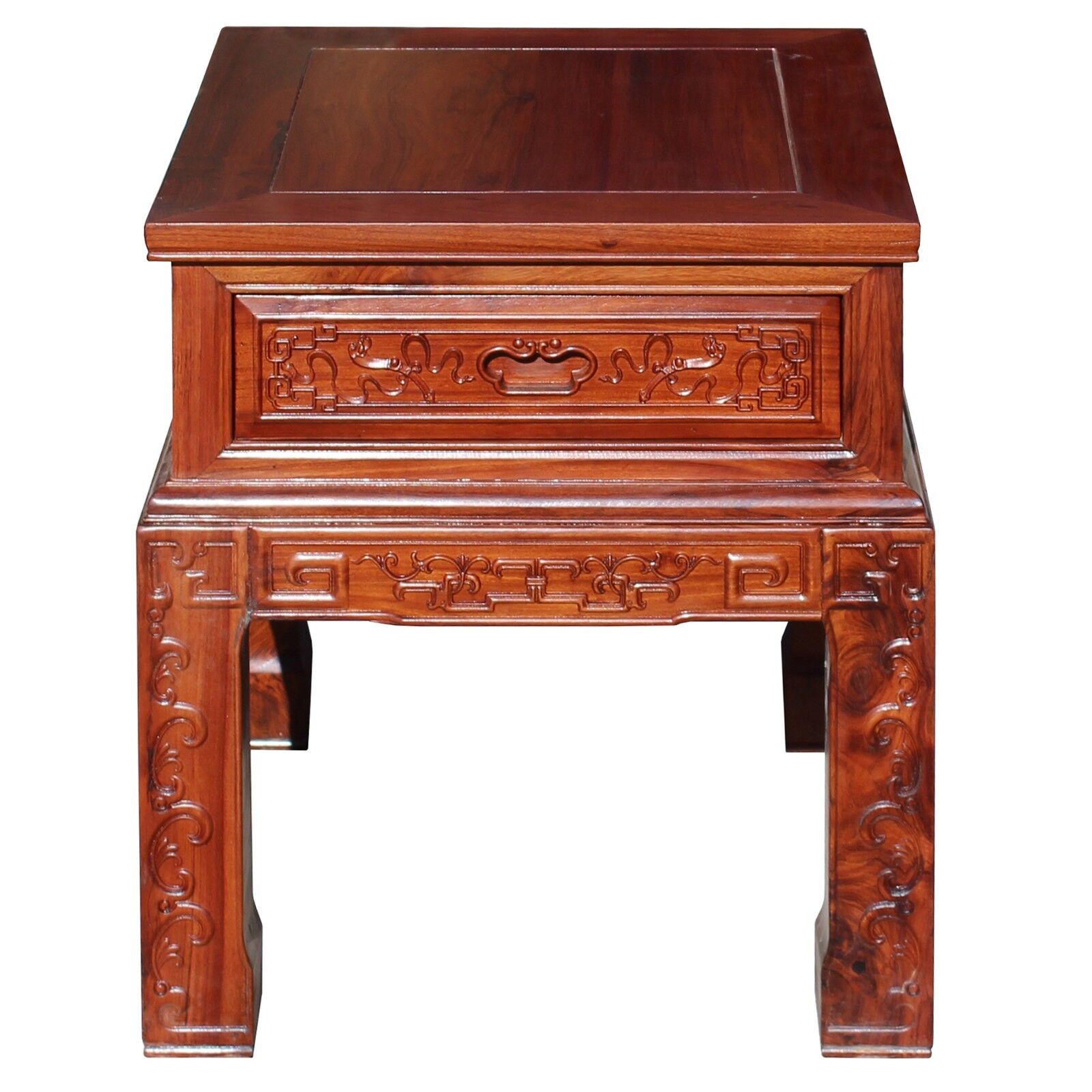 Chinese Oriental Huali Rosewood Flower Motif Tea Table Stand cs4594 Handmade Does Not Apply - фотография #2