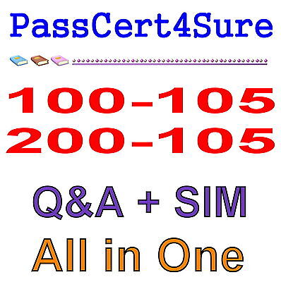 Cisco Best Practice Material For 100-105 200-105 ICND1 ICND2 Exam Q&A+SIM Без бренда
