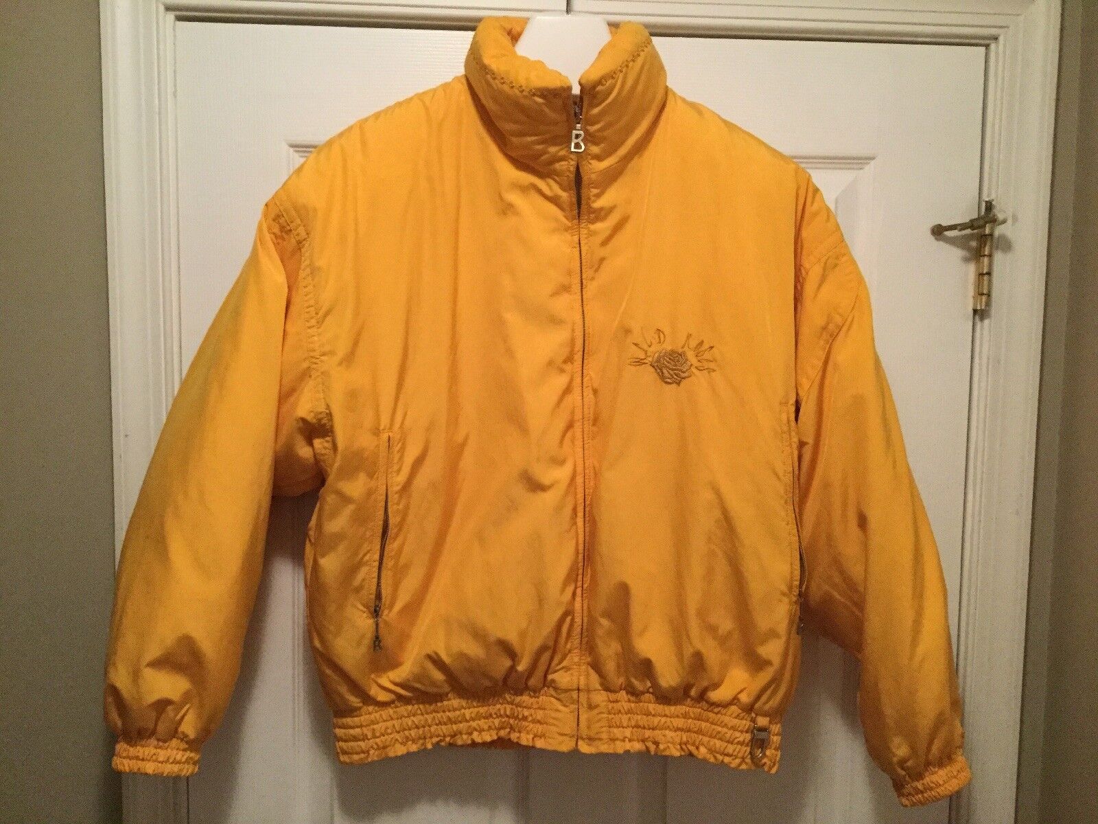 Bogner Vintage 80’s Style  Puffer Ski Jacket Winter Coat RARE Yellow Size 10 Bogner