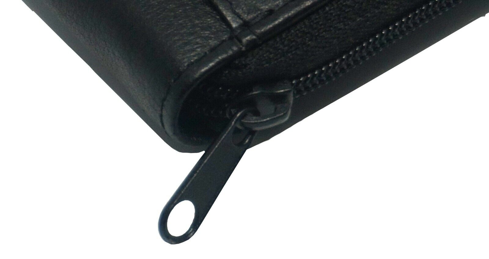 New Mens Bifold Zipper Around Leather Wallet Black Billfold With ID WindowZW5104 Texan Bull® - фотография #9