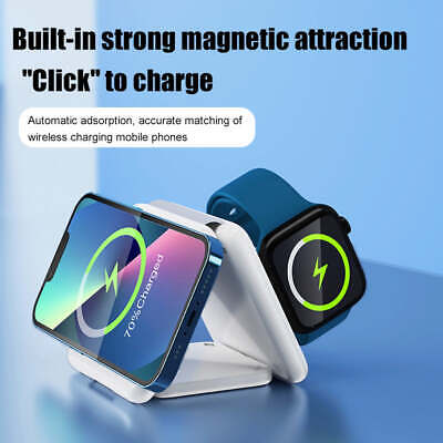 3-in-1 Folding Magnetic Suction Wireless Charger Без бренда