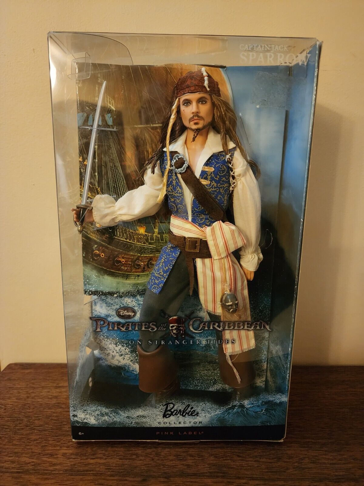2010 Barbie Captain Jack Sparrow Pirates of the Caribbean Doll New Disney Mattel Mattel