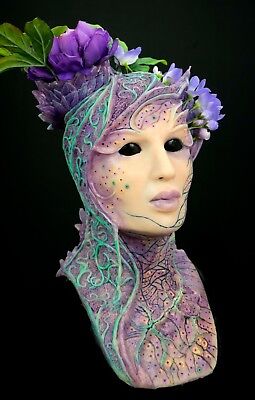  "Flower Fairy"  Halloween Silicone Mask, NEW Hand Made, Pro High Quality Mask Без бренда - фотография #4