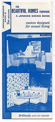 Vintage Sales Brochure: "JENKINS DINING NOOKS" Furniture [Calif.] Без бренда