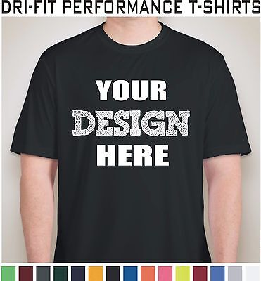 100 Custom Screen Printed Dri-Fit Moisture Wicking Dry T-Shirts - $6.25 each Без бренда