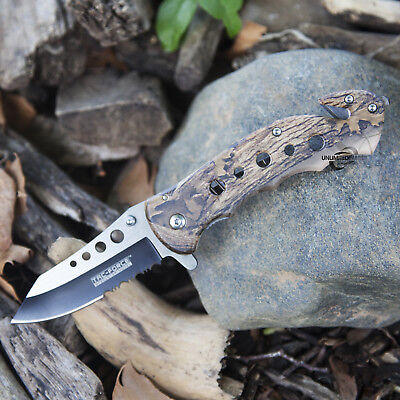 7.75" TAC FORCE CAMO SPRING ASSISTED FOLDING KNIFE Blade Pocket Tactical Open Tac-Force TF-498BC - фотография #7