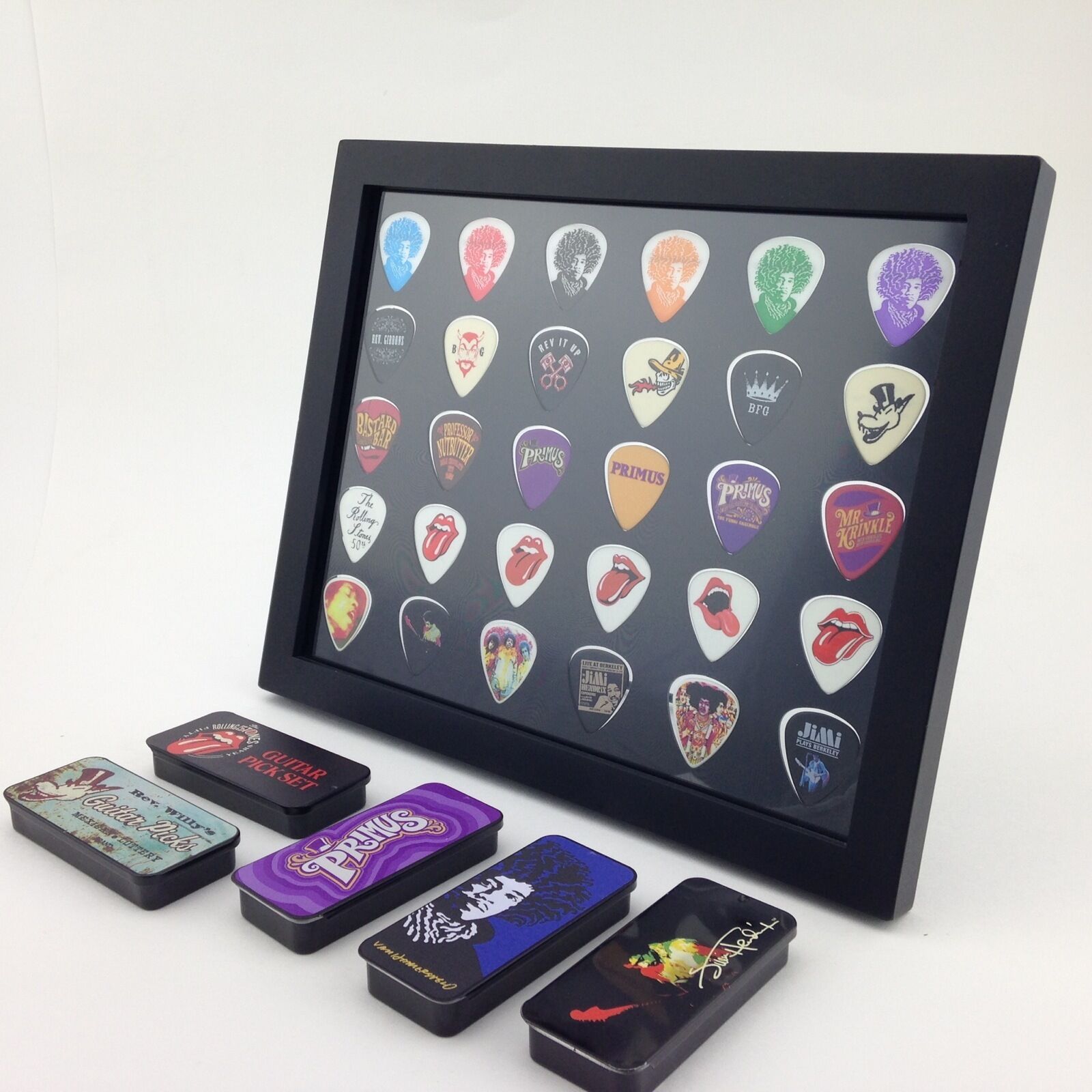 Guitar Pick Display Insert - 8 x 10 Horizontal Black - HOLDS 30 PICKS Без бренда - фотография #3