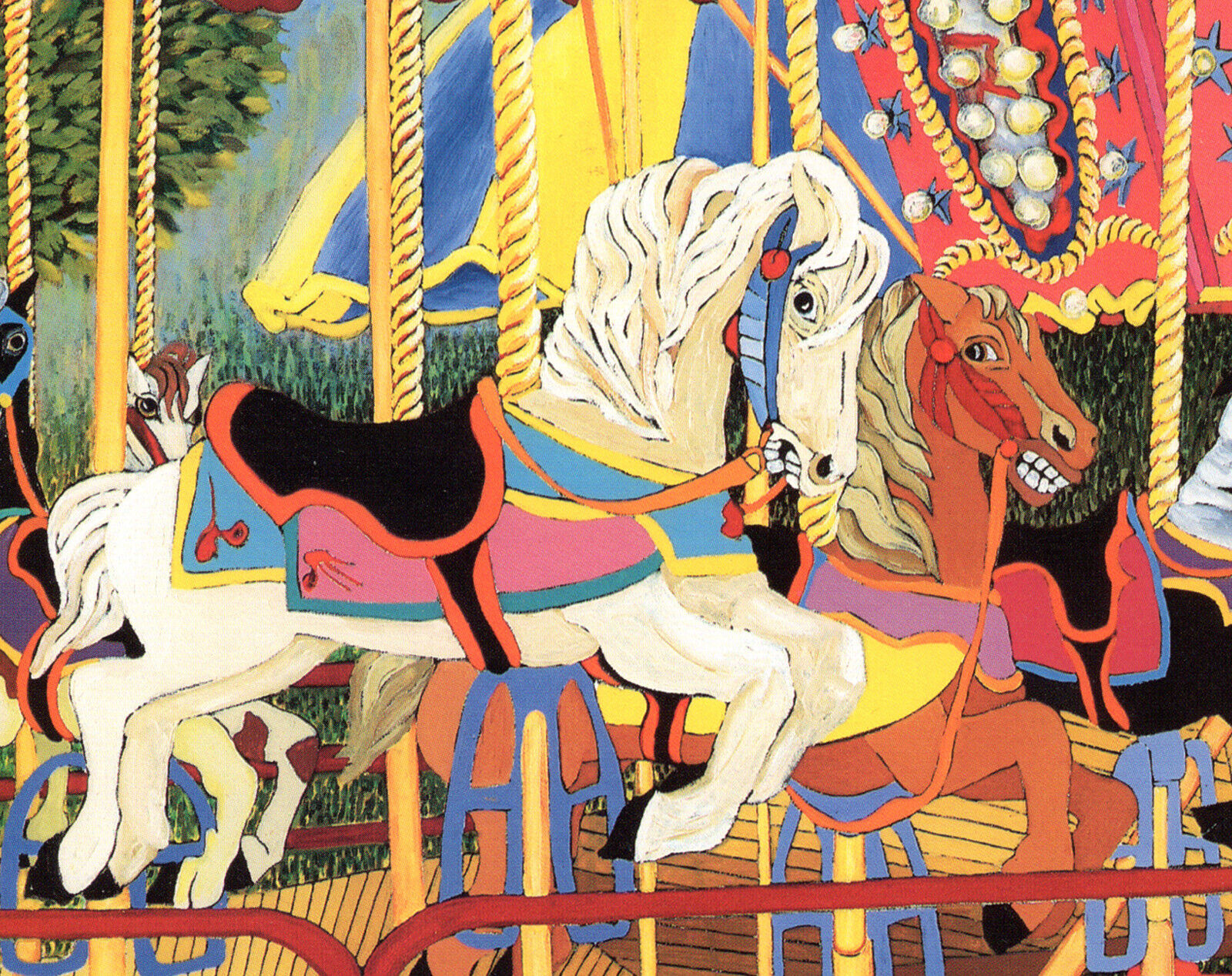 Carousel Horse Art Print The First Ride James Homer Brown 1996 Artists Estate Без бренда