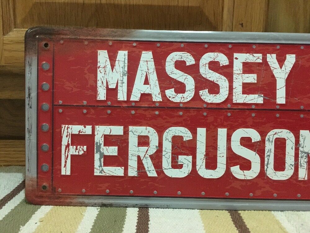 Massey Ferguson Metal Tractor Sign Vintage Style Farm Barn Hay Tools Feed Без бренда - фотография #2