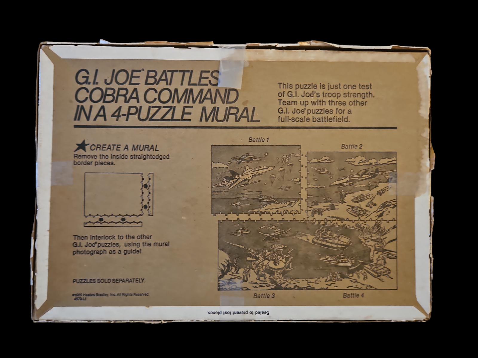 1985 G.I. JOE MURAL PUZZLE SCENE "THIS BATTLE IS JUST THE BEGINNING" COMPLETE Undisclosed - фотография #2