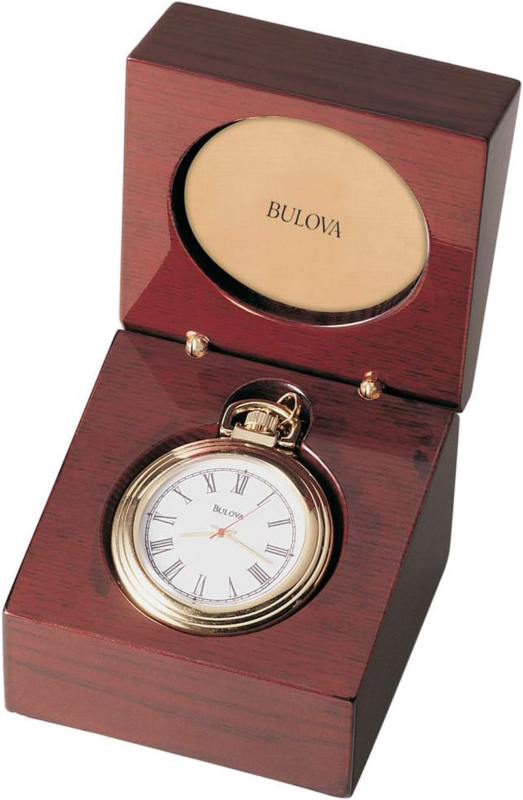 B2662 Ashton Pocket Watch, Gold-Tone Finish/Mahogany Stain Box Does not apply