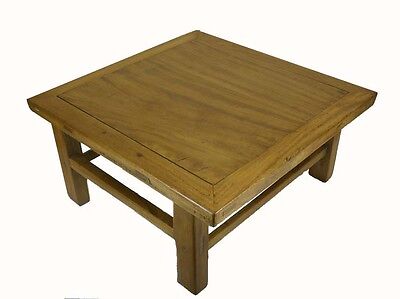 A Chinese Simple Wooden Square Coffee Tea Mahjong Kang Table light wood color Без бренда