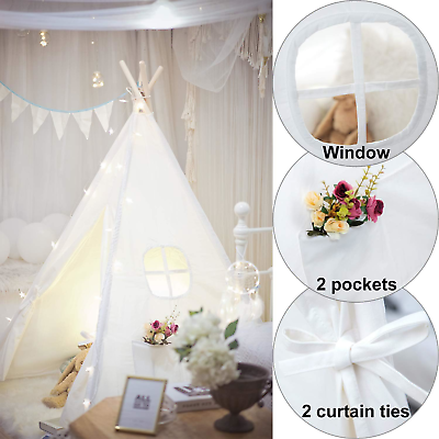 RongFa Teepee Tent for Kids-Portable Children Play Tent Indoor Outdoor White RONGFA Not Applicable - фотография #6