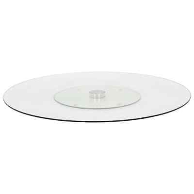 Rotating Serving Plate Turntable Serving Tray Transparent Tempered Glass vidaXL  vidaXL 249498