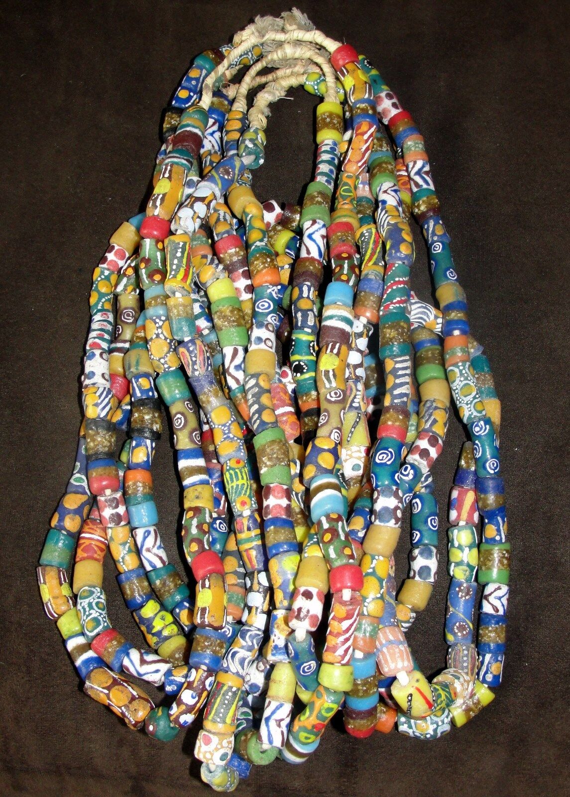 Ashanti Africa Necklace Trade Beads African Asanti Bead Strands Art Ghana Без бренда - фотография #3