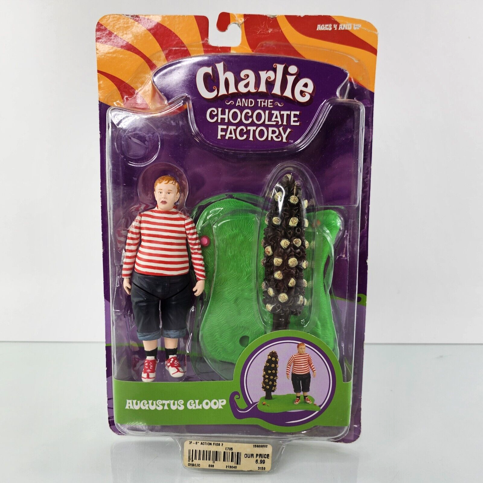 AUGUSTUS GLOOP Charlie & The Chocolate Factory Figure Willy Wonka Candy RARE NEW Medicom Toy