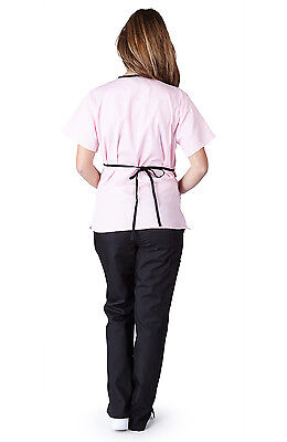 Medical Nursing Women Scrubs NATURAL UNIFORMS Contrast Mock Sets Size XS - 3XL Natural Uniforms - фотография #4