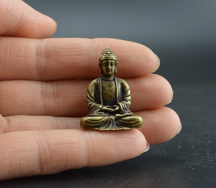 Chinese pure brass Sakyamuni Buddha small statue #2 Без бренда - фотография #6