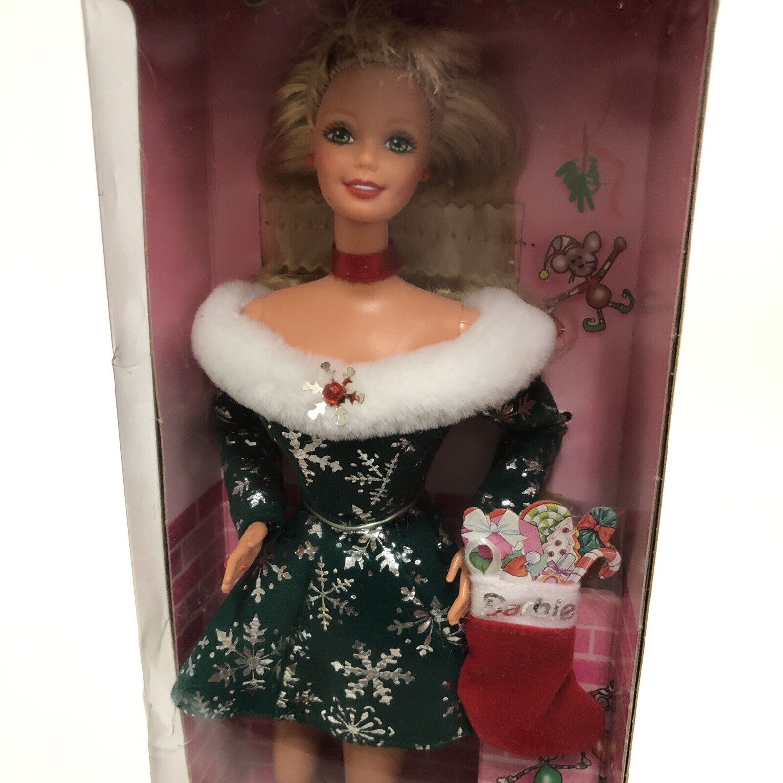 Barbie Doll 1997 Festive Season Christmas 18909 Holiday Stocking Stuffer Gift Mattel - фотография #10
