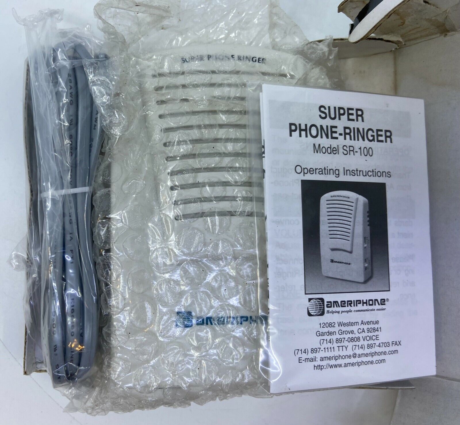 Ameriphone SR-100 Super Phone Ringer-Super Loud Ringing-95db-Adjustable Vol B29 Ameriphone SR-100 - фотография #4