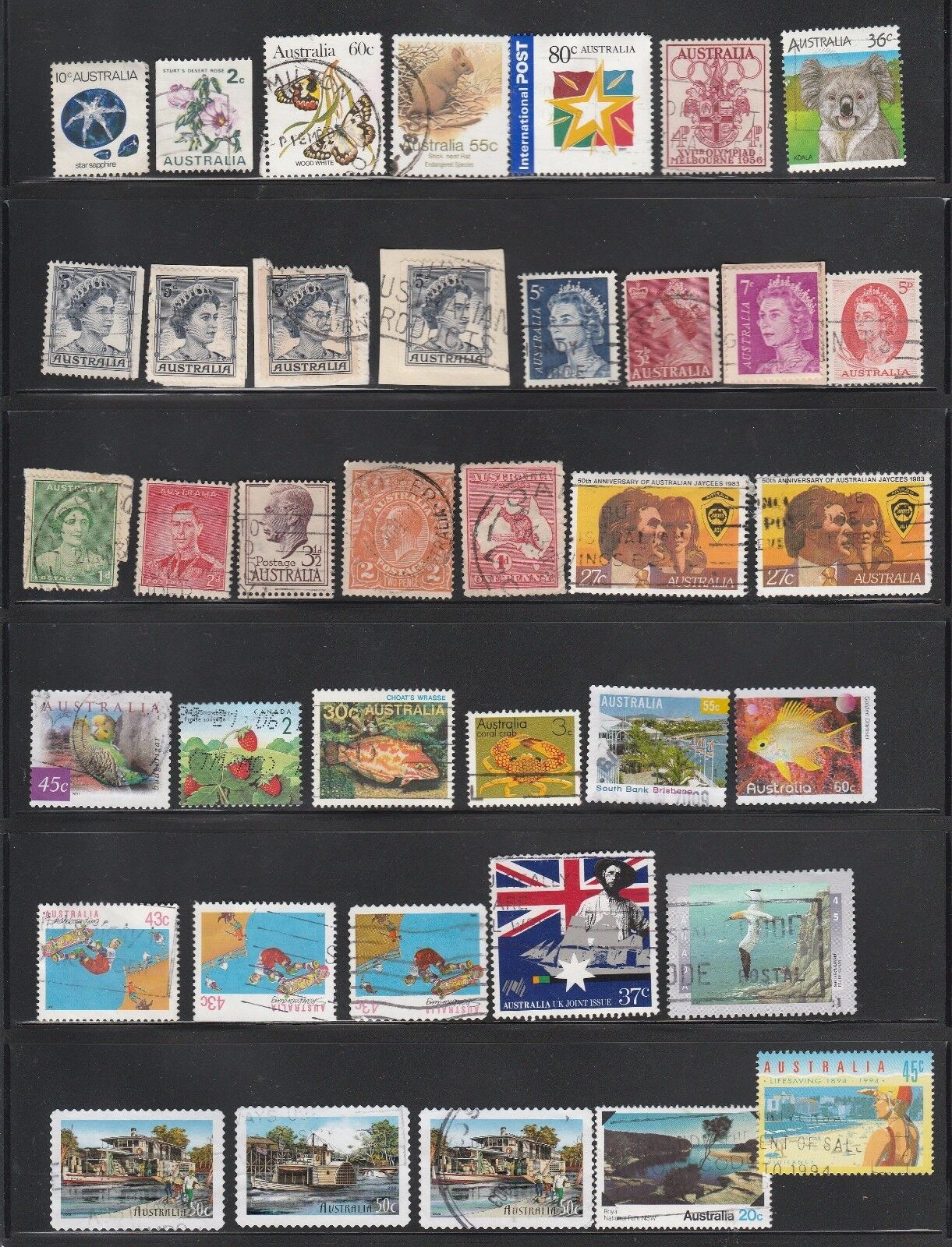AUSTRALIA – COLLECTION OF 157 HIGH VALUES USED STAMPS FREE SHIPPING Без бренда - фотография #2