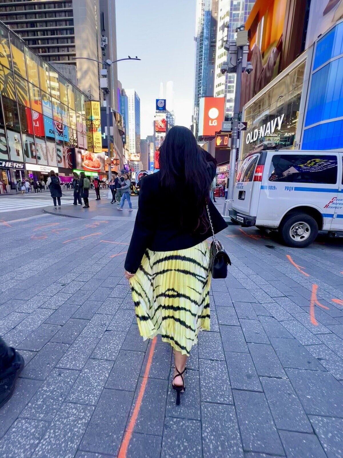 Pleated satin skirt for Women Animal print zebra yellow skirt - Brand new Unbranded - фотография #11