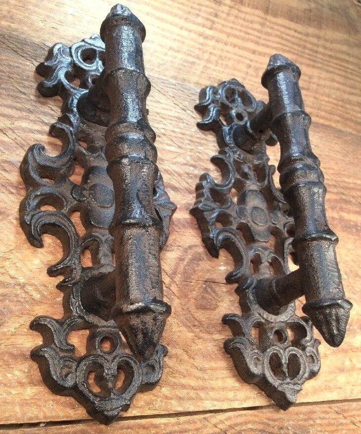 4 Door Barn Cast Iron Gate Pull Shed Handle Rustic Antique Style Handles 7" Без бренда