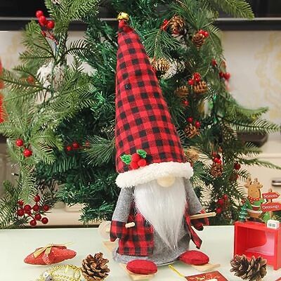 Christmas Tree Topper,Gnome Christmas Decoration,Buffalo Plaid Tree Red Does not apply Does Not Apply - фотография #6