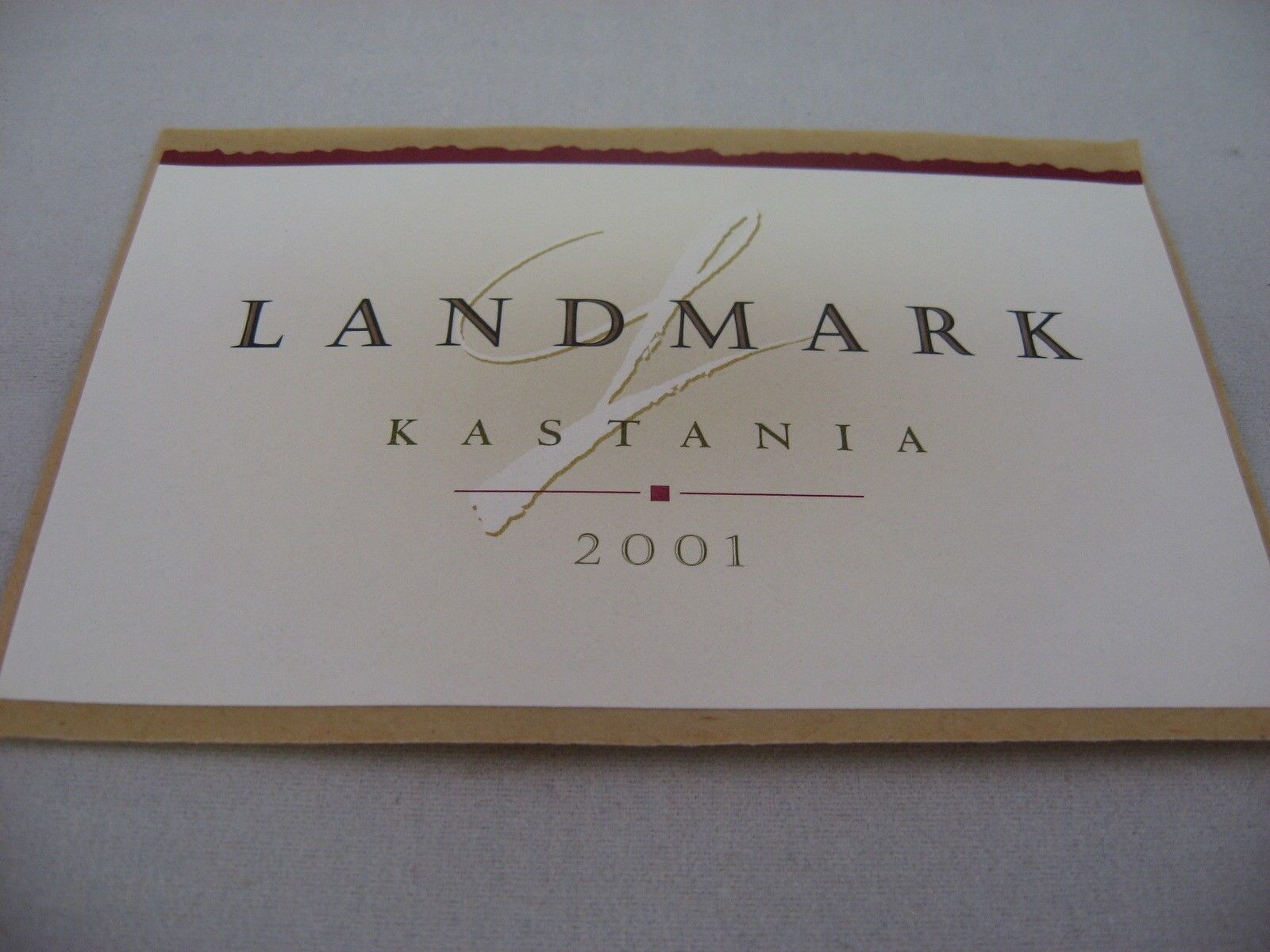Wine Label: LANDMARK 2001 Kastania Без бренда