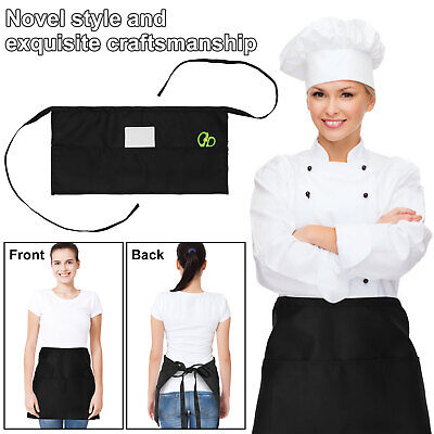 2Pcs Waiter Aprons with 3 Pockets Waitress Waist Aprons with Long Straps☀ .0 Unbranded does not apply - фотография #3