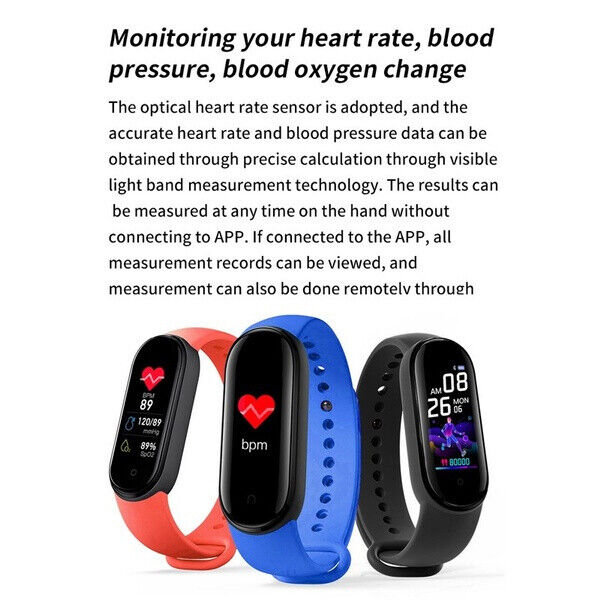 Smart Band Watch Bracelet Wristband Blood Pressure Heart Rate Tracker M4 M5 JJINGER Does not apply - фотография #5