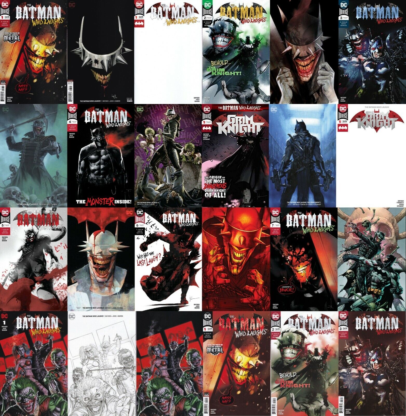 BATMAN WHO LAUGHS and GRIM KNIGHT Every Issue ALL Printings ALL Variants  Без бренда
