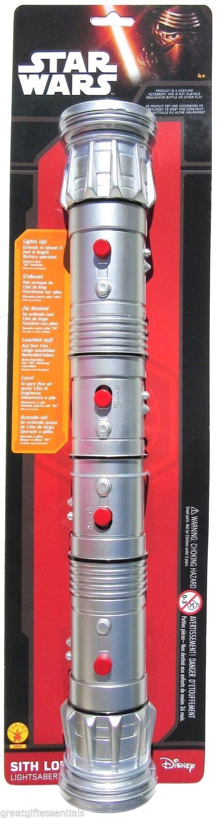 STAR WARS Light Saber DOUBLE RED DARTH MAUL SITH LORD Lightsaber Licensed NEW Без бренда