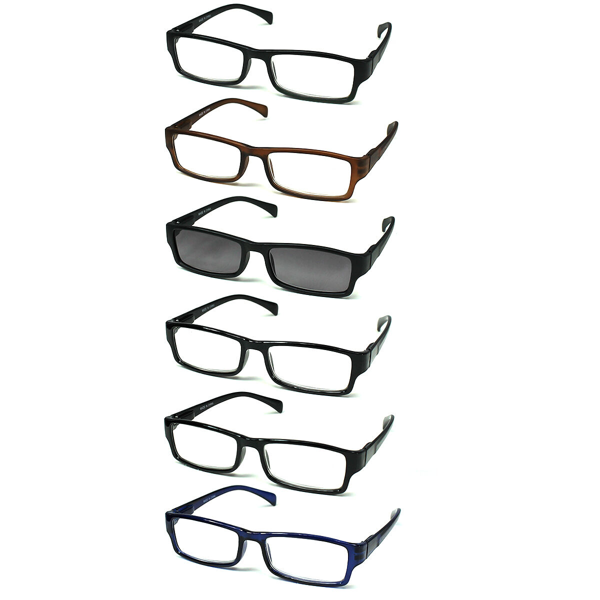  6-pack Spring Hinges Reading Glasses Unisex (5+1 Sunglasses Reader) Unbranded Does Not Apply