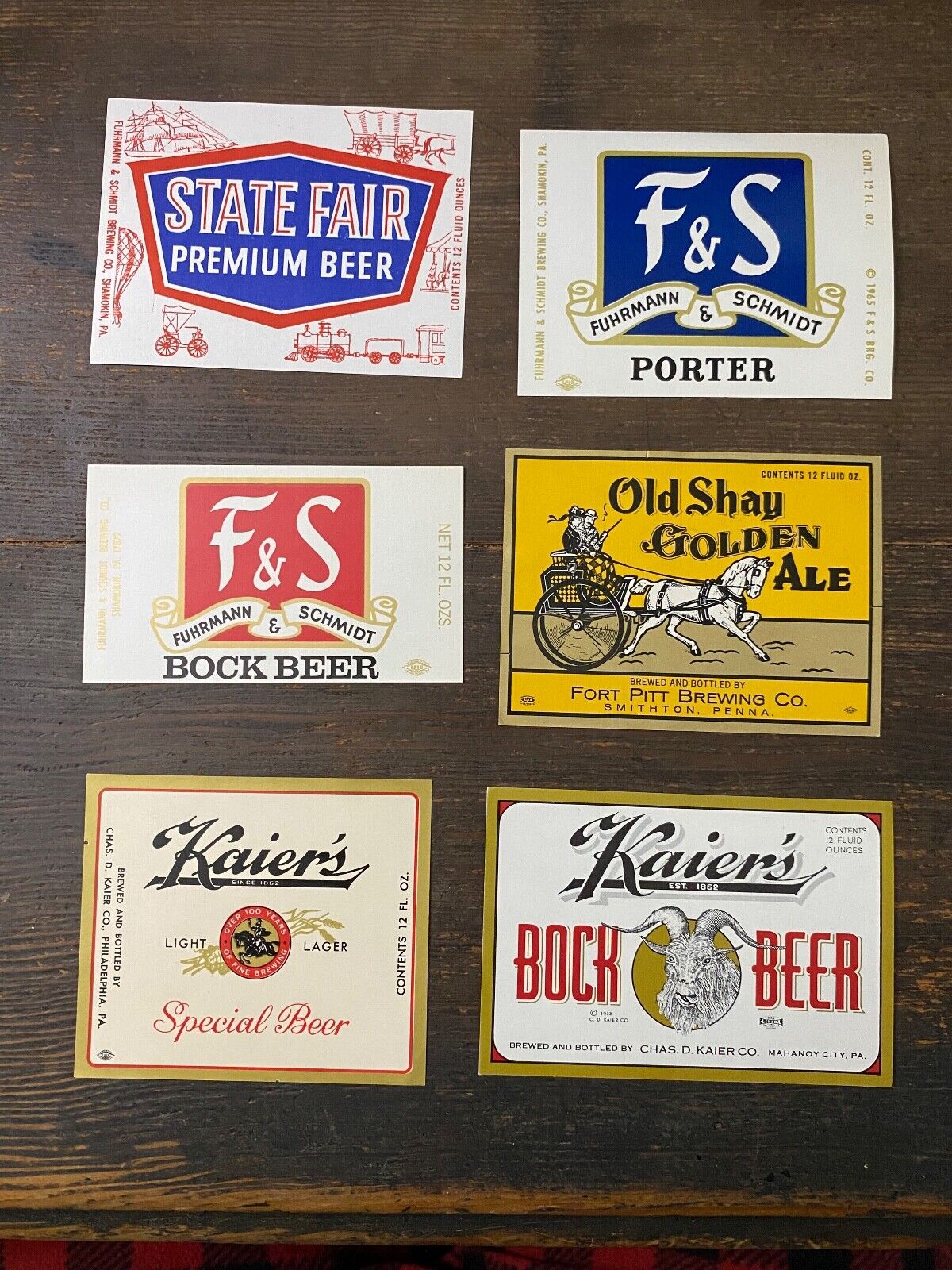 20  Vintage Beer Labels, 15 from Pennsylvania, 5 from elsewhere Pennsylvania Breweries - фотография #2