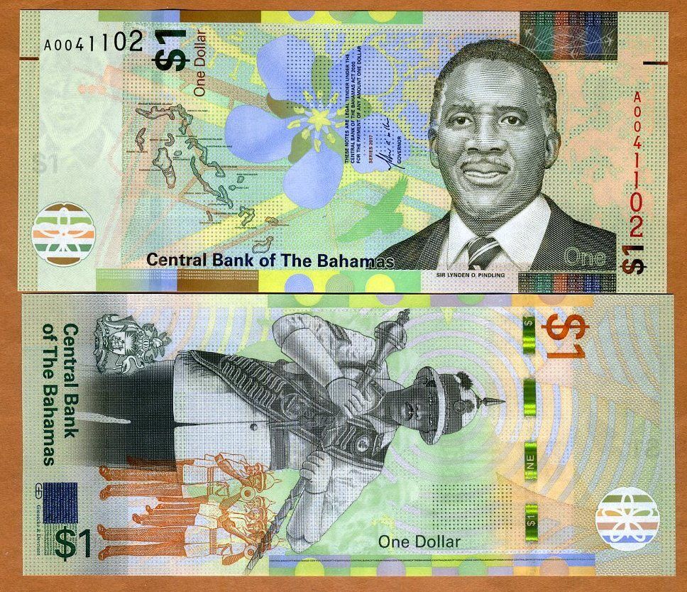 Bahamas, 1 dollar, 2017, P-77 UNC Redesigned Без бренда