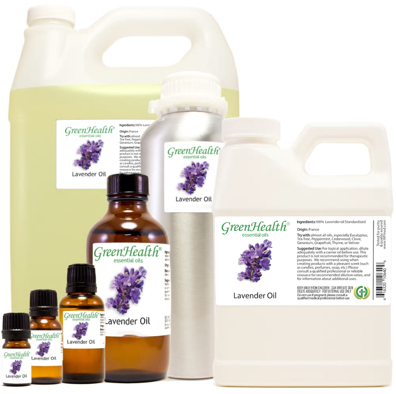 Lavender Essential Oil by GreenHealth Sizes 5ml - 1GAL GreenHealth