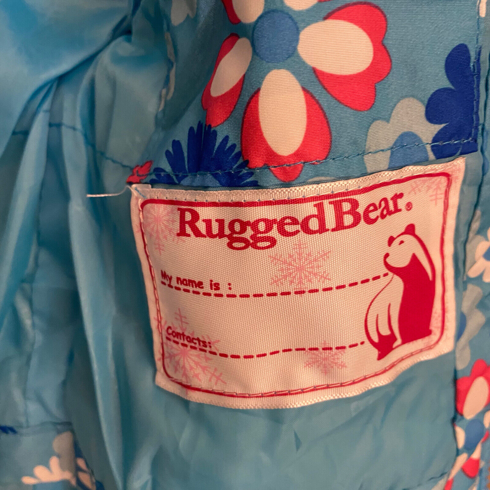 Rugged Bear Girls Winter Coat Lines Jacket Size 2T Hooded NWT Floral Turquoise Rugged Bear - фотография #10