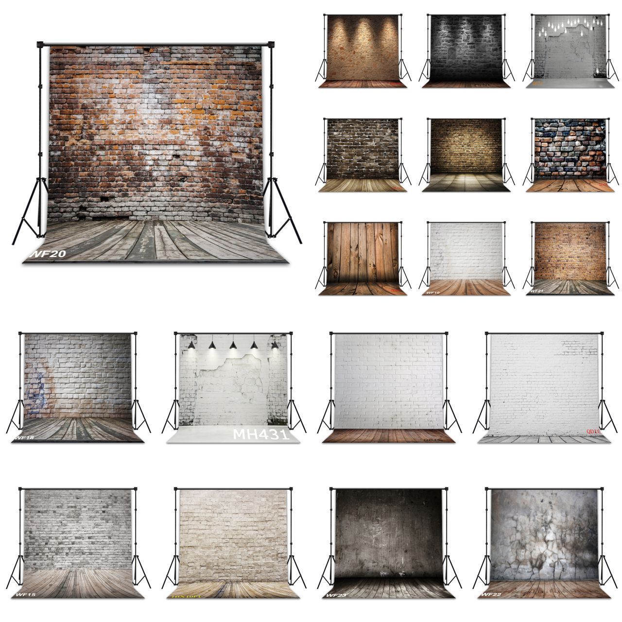 6x9ft Polyester Brick Wall Floor Studio Backdrop Photography Background Washable Unbranded/Generic Does Not Apply