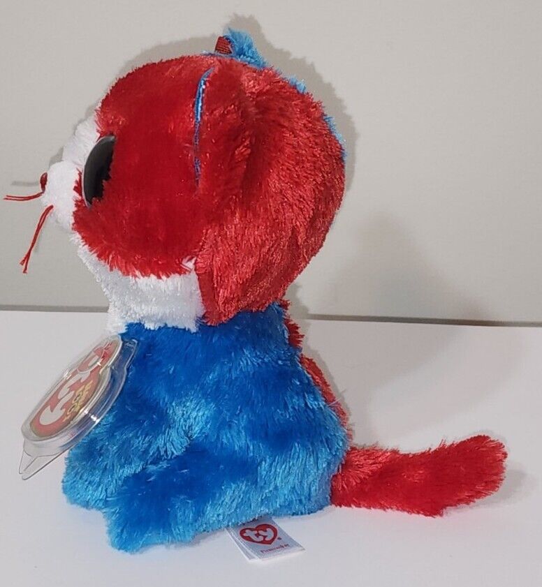 Ty Beanie Boos - FIRECRACKER the Patriotic Cat 6" (Claire's Exclusive) NEW MWMT Ty - фотография #3