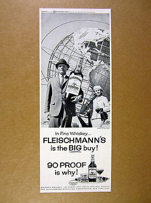 1964 Unisphere New York World's Fair photo Fleischmann's Whiskey print Ad Без бренда